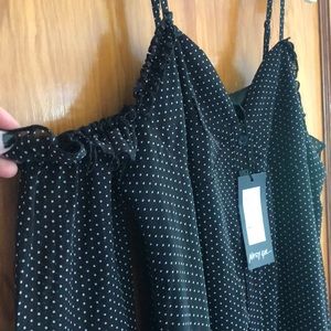 Nasty Gal polka dot midi dress